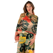 powder-exotic-leaves-linen-cotton-scarf---beigeredblue-35503771