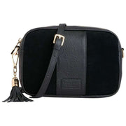 pom-pom-london-city-suede-and-leather-crossbody-bag---black-35929254