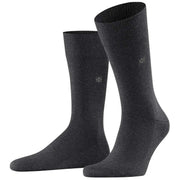 Burlington Leeds Socks - Asphalt Mel Grey