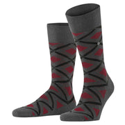 Burlington Tartan Socks - Carbon Mel Grey