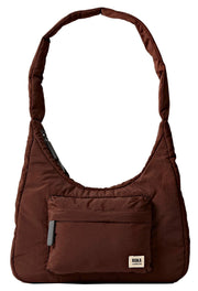 Roka Belsize Recycled Taslon Small Handbag - Chocolate Brown