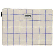 Hindbag Ava Small 13inch Laptop Case - Off White/Blue Check