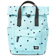 Roka Canfield B Small Recycled Canvas Backpack - Blue/Blue Hearts
