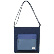 Roka Kennington B Medium Indigo Tonal Recycled Canvas Crossbody Bag - Indigo Purple