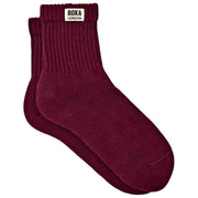 Roka Windsor Solid Crew Socks - Plum Burgundy