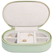 Stackers Oval Travel Jewellery Box - Sage Green
