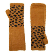 dents-spotted-feather-yarn-knitted-wrist-warmers---tan-beige-34477769