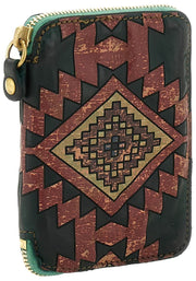 Campomaggi Rapolano Laser Print Purse - Green Bottle