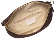 Elie Beaumont Suede Large Sling Bag - Chocolate Brown