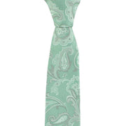 Michelsons of London Vintage Paisley Polyester Tie and Pocket Square Set - Green