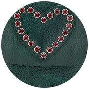 Campomaggi Portacellulare Stud Phone Holder Bag - Green Bottle/Red