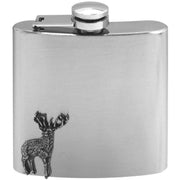english-pewter-company-6oz-stainless-steel-stag-hip-flask---silver-34391632