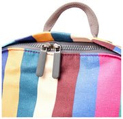 Roka Hampton Small Cotton Canvas Backpack - Wide Multi Stripe