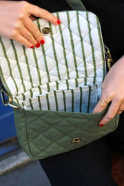 Hindbag Margault Quilted Shoulder Bag - Olive Green