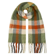 dents-plaid-check-blanket-scarf---olive-greenorange-34493116