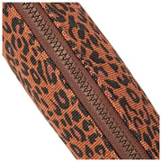 Roka Tate Small Cotton Canvas Pouch - Mini Leopard Brown