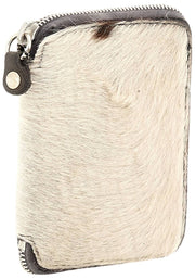 Campomaggi Cecina Hairy Cowhide Purse - Grey/White