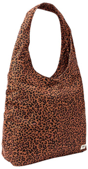 Roka Hoxton Large Cotton Canvas Shoulder Bag - Mini Leopard Brown