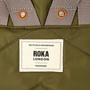Roka Canfield B Medium Recycled Nylon Backpack - Chive Green