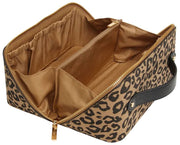 Alice Wheeler London Animal Print Train Case - Black/Leopard
