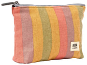 Roka Maida Vale Small Cotton Canvas Pouch - Faded Multi Stripe