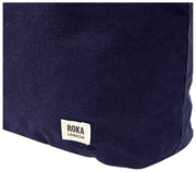 Roka Hoxton Large Cotton Canvas Shoulder Bag - Navy Blue