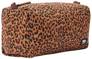 Roka Mayfair Small Cotton Canvas Wash Bag - Mini Leopard Brown