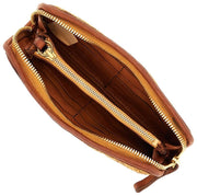 Campomaggi Veracruz Straw Leather Purse - Natural Beige/Cognac Tan