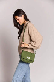 Hindbag Margault Quilted Shoulder Bag - Olive Green