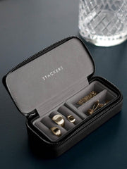 Stackers Zipped Medium Travel Jewellery Box - Black