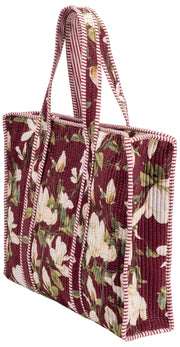 Elie Beaumont Serendipity Velvet Tote Bag - Burgundy Magnolia