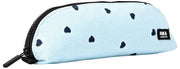Roka Tate Small Cotton Canvas Pouch - Heart Print Blue