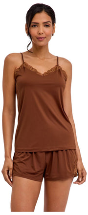Falke Delicate Touch Chemise Top - Deer Brown