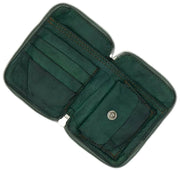 Campomaggi Asciano Quilted Stud Purse - Green Bottle