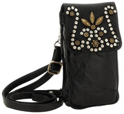 Campomaggi Siena Stud Phone Holder Bag - Black