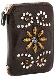 Campomaggi Siena Flower Stud Purse - Military Green