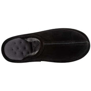 isotoner-real-suede-mule-slippers---black-34523533