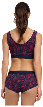 Falke Daily Comfort Print 2-Pack Bustier Bralette - Red/Black
