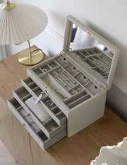 Stackers Large Luxury Jewellery Box - Oatmeal Cream