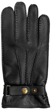 Dents Whitchurch Deerskin Leather Gloves - Black
