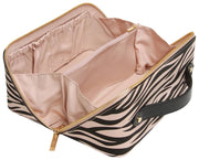 Alice Wheeler London Animal Print Train Case - Black/Zebra