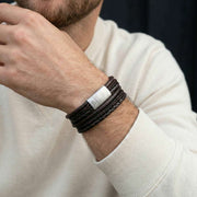 steel-barnett-bonacci-layered-multi-strand-leather-bracelet---brown-35896639