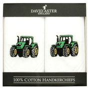 david-aster-tractor-embroidered-handkerchiefs---white-34515633