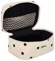 Hindbag Gaspard Vanity Bag - Off White Polka Dot