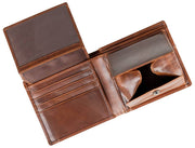 Dents Itchen Coin Bifold Wallet - Cognac Brown