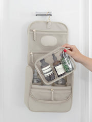 Stackers Medium Hanging Wash Bag - Oatmeal Cream