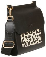 Alice Wheeler London Bloomsbury Crossbody Bag - Black/Leopard