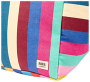 Roka Marylebone Large Cotton Canvas Oversized Tote Bag - Wide Multi Stripe