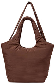 Roka Oxford Medium Taslon Shoulder Bag - Chocolate Brown
