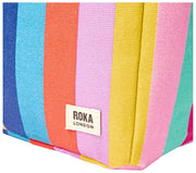 Roka Hampstead Cotton Canvas Lunch Bag - Wide Multi Stripe